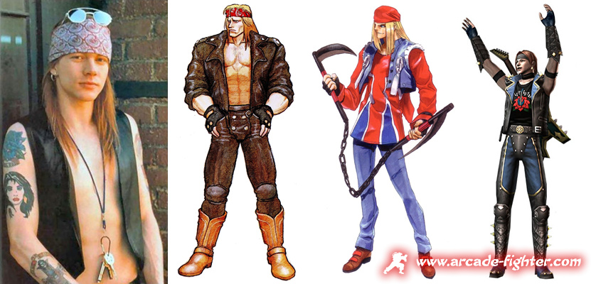Axl Rose Guns N' Roses - Axl Final Fight - Axl Low Guilty Gear - Ravel God Hand