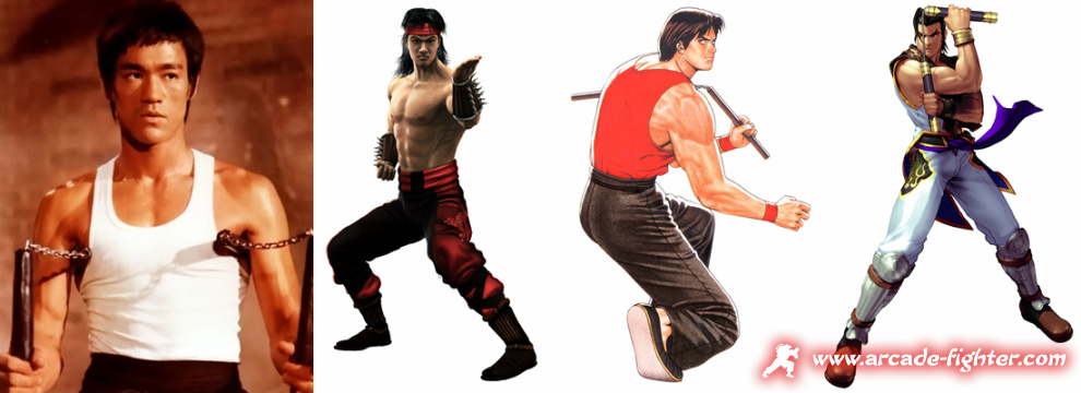 Bruce Lee - Liu Kang Mortal Kombat - Honfu Fatal Fury - Maxi Soul Calibur