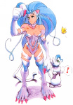 Ilustración Felicia - Mujer Gato Darkstalkers: The Night Warriors