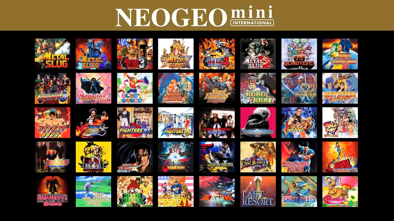 NeoGeo Mini Juegos versión Internacional