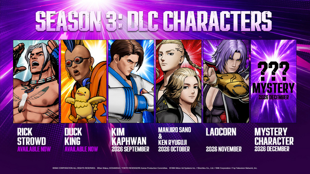 Season Pass 3 Roadmap Fatal Fury: City of the Wolves
