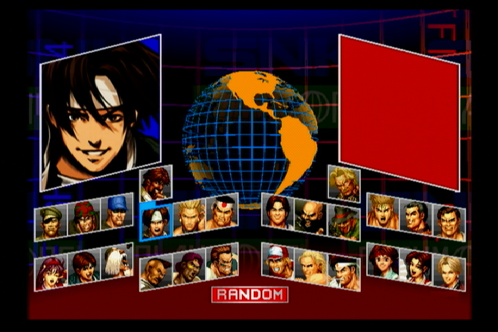 Menú de selección personajes The King of Fighters '94 Re-Bout PS2