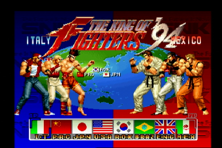 Menú de selección personajes The King of Fighters '94 Neo Geo