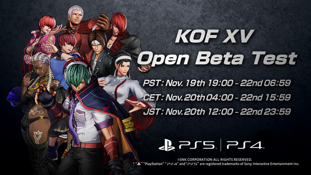 Anuncio Beta abierta KOF XV