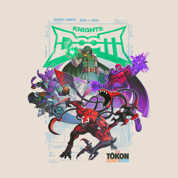 Arte Clave Marvel Tokon Fighting Souls Los Caballeros de la muerte