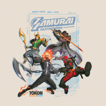 Arte Clave Marvel Tokon Fighting Souls Los Samurais de la Medianoche
