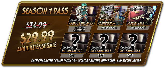 Pase de temporada 1 Skullgirls 2n Encore