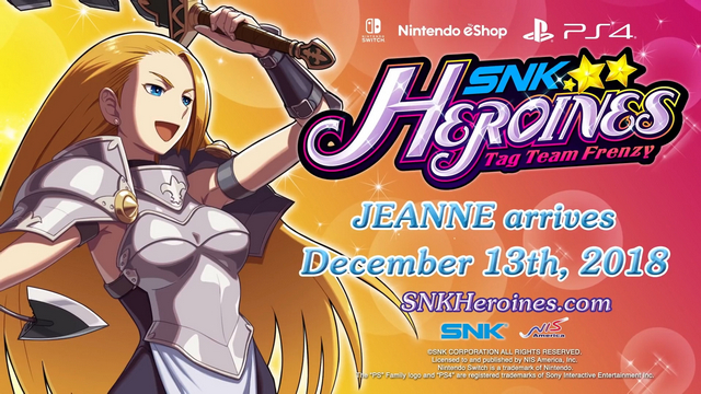 Anuncio Jeanne SNK Heroines: Tag Team Frenzy