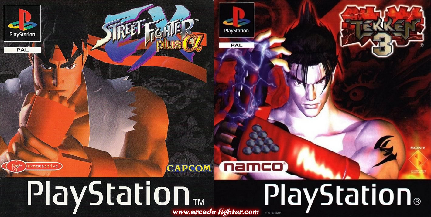 Comparativa carátulas Street Fighter EX Plus Alpha y Tekken 3