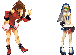 Sprite Jam Kuradoberi Vs. Bridget Guilty Gear XX Accent Core Plus R