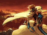 Ilustración fin modo Arcade Robo-Ky Guilty Gear Isuka