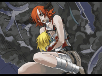 Ilustración fin modo historia A.B.A Guilty Gear XX Accent Core Plus R