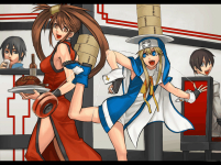 Ilustración fin modo historia Bridget Guilty Gear XX Accent Core Plus R