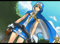 Ilustración fin modo historia Bridget Guilty Gear XX Accent Core Plus R