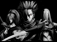 Ilustración fin modo historia Chipp Zanuff Guilty Gear XX Accent Core Plus R
