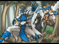 Ilustración fin modo historia Robo-Ky Guilty Gear XX Accent Core Plus R