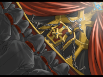Ilustración fin modo historia Venom Guilty Gear XX Accent Core Plus R