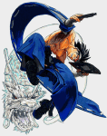 Ilustración modo misión Anji Mito Guilty Gear XX #Reload