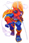 Ilustración Bishamon - Samurái Night Warriors: Darkstalkers' Revenge