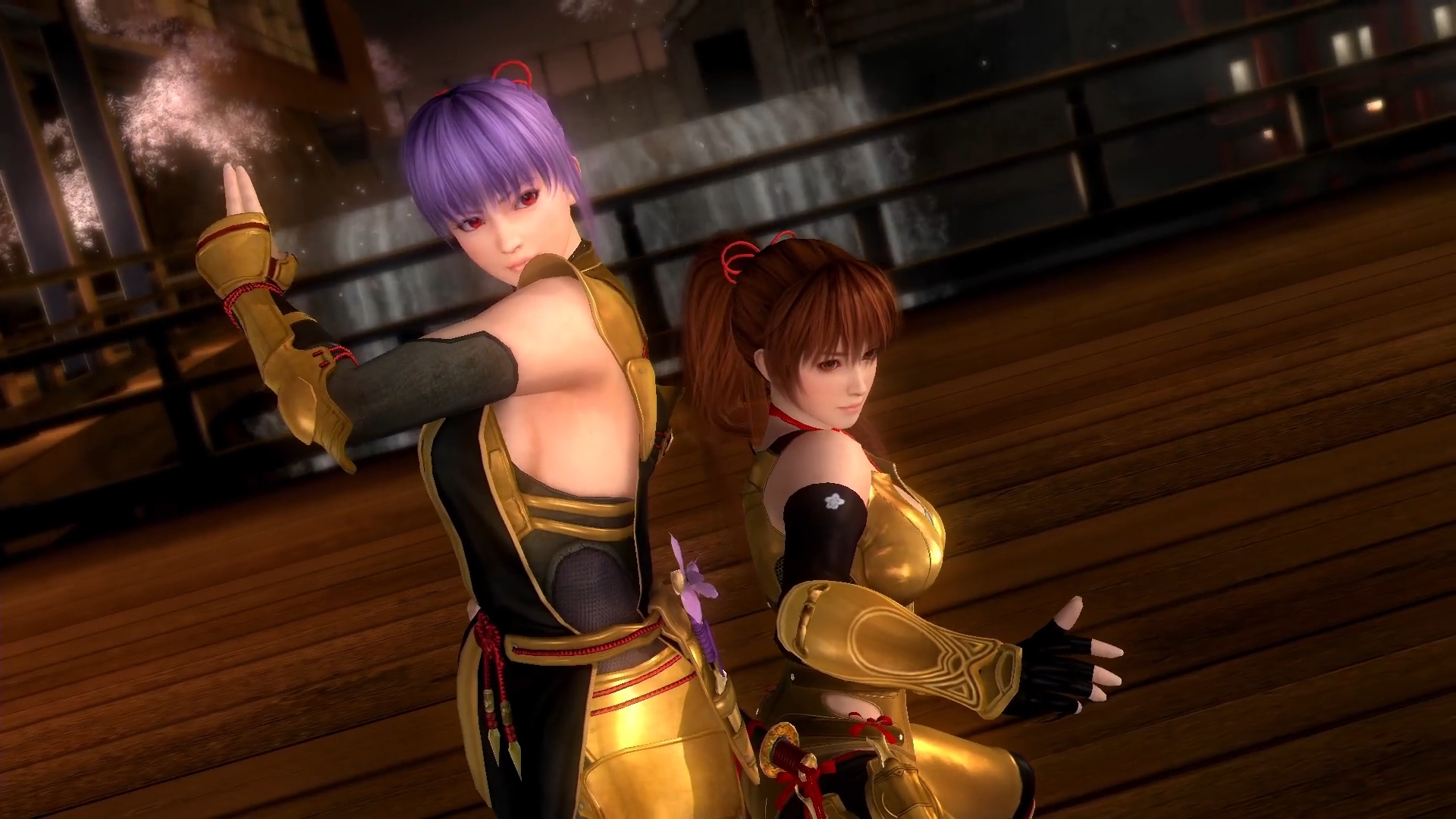Traje oro Ninja Gaiden Ayane y Kasumi DOA5 Last Round