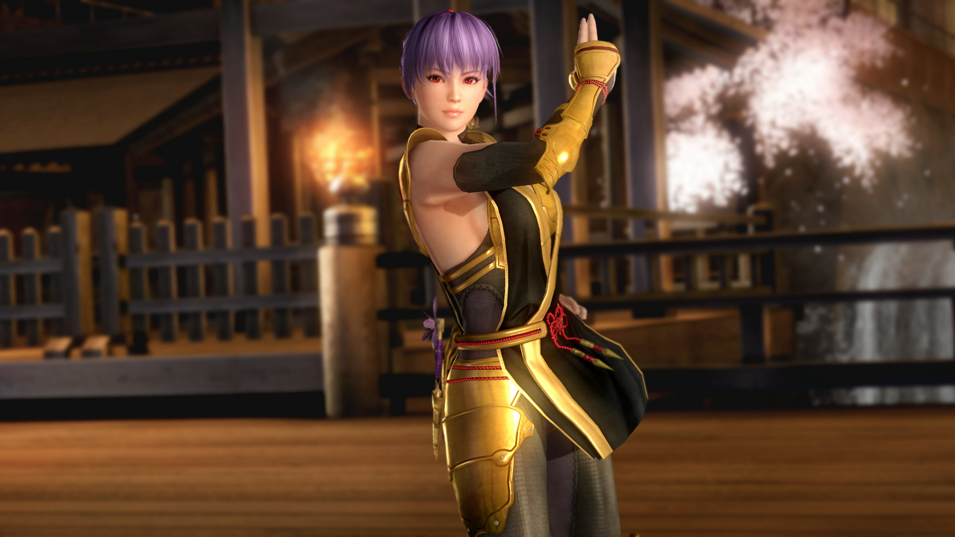 Traje oro Ninja Gaiden Ayane DOA5 Last Round