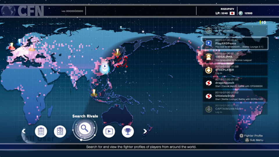 Pantallazo Capcom Fighters Network Street Fighter V
