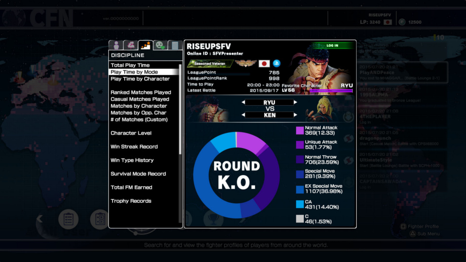 Pantallazo Capcom Fighters Network Street Fighter V