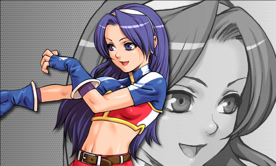 Retrato completo Athena Asamiya KOF Neowave