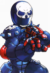 Retrato Akira (con casco) Rival Schools